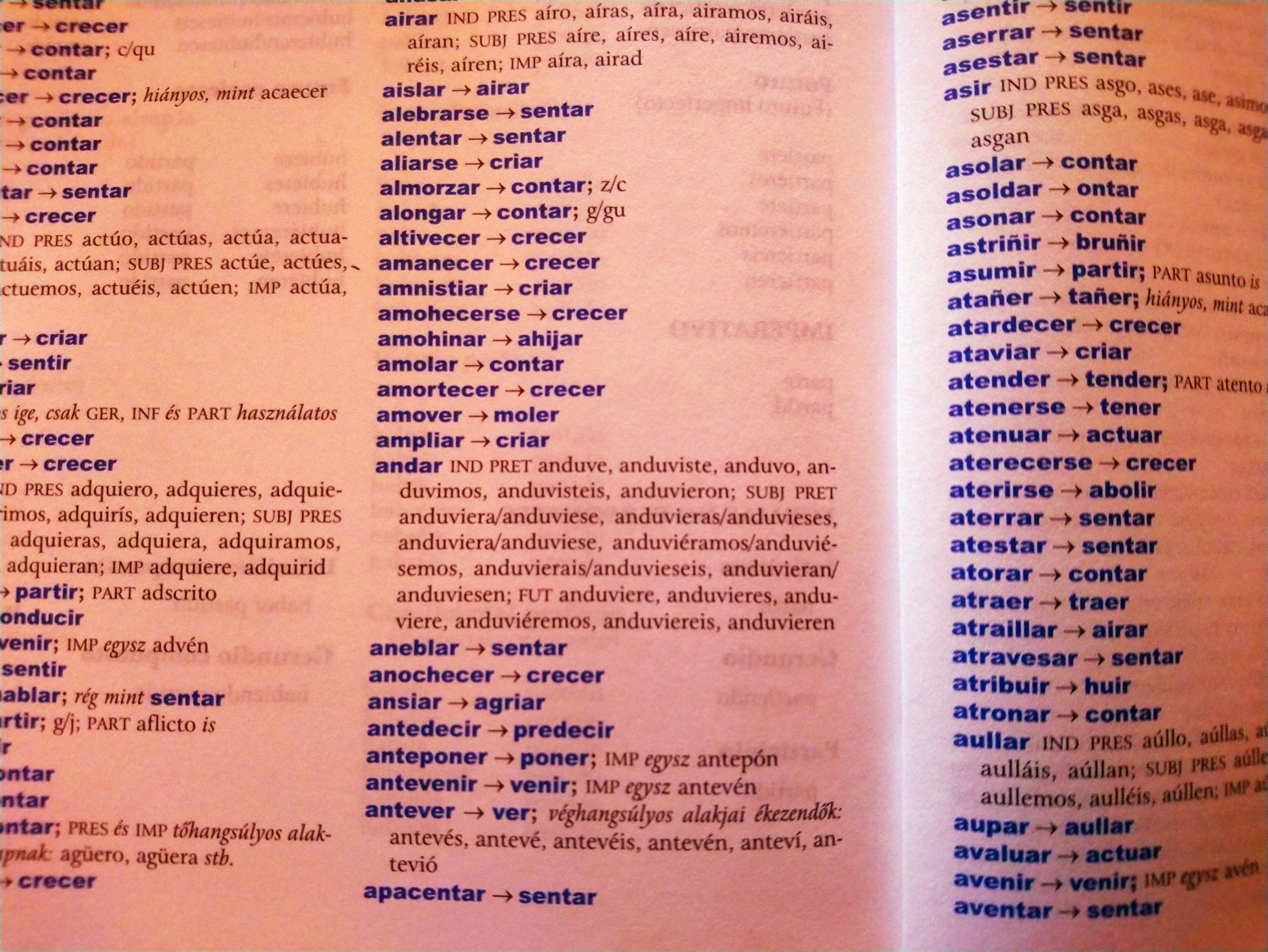 spanyol szótár